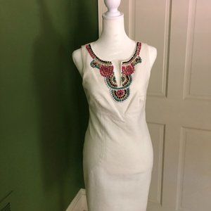 White embellished Laundry dress; size 0